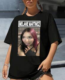Melanie Meme Martinez T-Shirt Lookalike Belle Belinha Joke Sisters - Negro - Ver 2