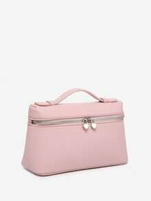 Women's Retro Commuter Chic Faux Woven Metallic Yellow Leather Handbag, Suitable For Work, Party, Vacation, Detachable Shoulder Strap