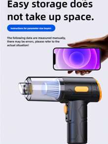 A Versatile, Rechargeable Handheld Cordless Vacuum Cleaner With Both Blow And Vacuum Functions, 18650 Lithium Battery, USB Charging, Easy To Clean Filter, And Accessory Kit For Car, Home And Computer Cleaning,1200mAh