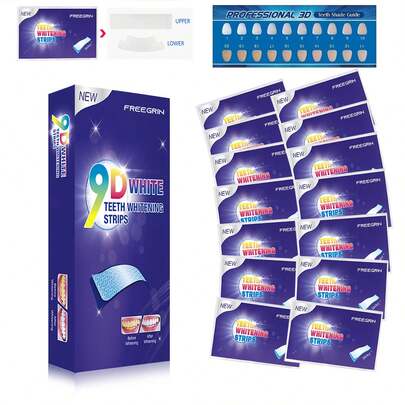 9D ホワイトニングシート 歯 ホワイトニング ホームホワイトニング 自宅 ホワイトブライトパック 定期清潔 キシリトール含み 歯の黄ばみ コーヒーやワインの汚れ 除去 自宅 旅行 プレゼント 歯磨きテープ