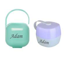 Customizable Name Portable Pacifier Storage Box, Dust-Proof Box, Multi-Functional, Ornamental, Letter, Stylish, Baby Fashion, Colorful, Casual, Cute, Kawaii, Adorable, Unique, Customized, Baby Gifts, Cute Baby, Ideal Gifts For Him, Ideal Gifts For Her, Family, Friends, Daughter, Son, Her, For Children's Day, Spring Break Back To School