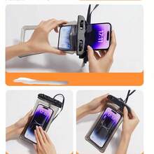 1个高品质防水手机袋，采用加厚塑料材质，夏季户外防水手机包，完美防水，适用于潜水、游泳、海滩、游轮、泳池派对等场合，轻便易携，兼容灵敏触摸屏，夏季防水产品 - 彩色 - 查看 7