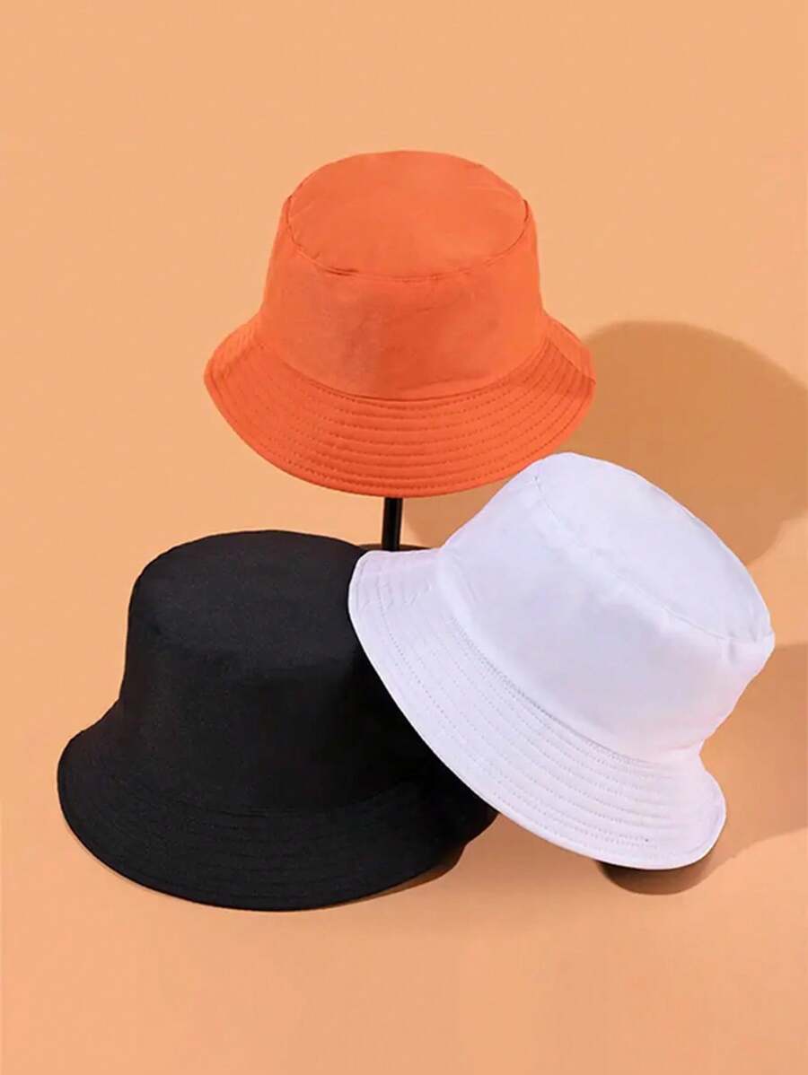 1pc Solid Color Wide Brimmed Sun Visor Bucket Hat - Lightweight, Polyester Fabric, Suitable For Outdoor Travel, Hiking And Sports, Fashion Bucket Hat, Lightweight Cap (Lined In Plaid Pattern, Not Black)