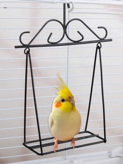 1 件鹦鹉玩具套装鸟笼配件金属秋千易于安装且紧凑，精致且方便携带
