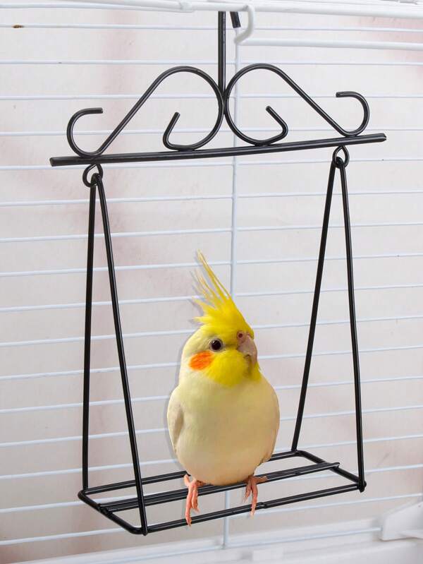 1pc Parrot Toy Set Bird Cage Accessories Metal Swing Is Easy To Install And Compact, Exquisite And Convenient To Carry