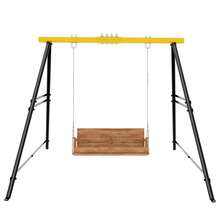 Porch Swing Frame, 880lbs Weight Capacity Swing Stand, Heavy Duty A-Frame Swing, Swing Stand Frame For Yoga Hammock Saucer Baby Porch Swing, Swing Sets For Backyard (Swing NOT Included) - Yellow - View 1