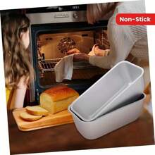 1/2/4pcs Aluminum Cake Baking Mold, Mini Bread Baking Mold, Small Cheesecake Box, Baking Tools, Rectangular Toast Box, High Temperature Resistant And Easy To Clean, Suitable For Making Cheesecake, Brownie And Bread, Perfect For Cheesecake, Brownie, Family Meal And Holiday Baking Tools, Family Dinner And Holiday Baking, Snack Baking Tools
