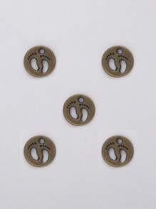 10 pièces/set Accessoires de bijouterie DIY Boucle ronde en alliage de zinc, pendentif mini rétro en alliage