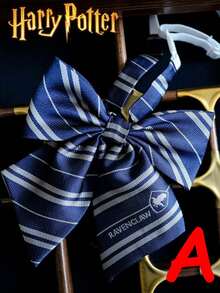 Harry Potter 1/4 件哈利波特蝴蝶结，霍格沃茨，格兰芬多，斯莱特林，拉文克劳，赫奇帕奇，手工徽章，条纹针织时尚，蝴蝶结，电影周边，英国学院风格，派对服装道具，衬衫配饰，创意房间桌面装饰，生日惊喜，给家人和朋友的圣诞节和万圣节礼物，哈利·洛弗尔