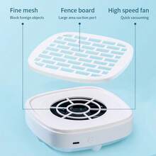 Miniaturowy pochłaniacz pyłu do paznokci z 10 wielokrotnego użytku wkładami filtracyjnymi, wygodne zasilanie przez USB, silne ssanie