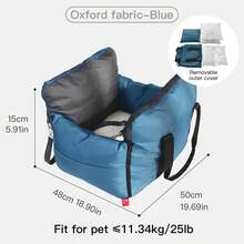 HAZOOWILL Portable Dog Car Seat, Removable Oxford Cloth Travel Nest, Handheld Shoulder Carry Pet Carrier Bed, Soft & Comfortable Puppy Booster Seat For Front Passenger - Multicolor - View 11