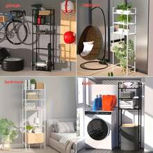 3-Tier Over-The-Toilet Storage Rack – Space-Saving, Freestanding Organizer For Bathroom Essentials And Washing Machines, Durable Plastic With Multiple Shelves For Home Laundry Room, Laundry Storage|Modern Storage Rack|Sturdy Plastic Construction, Bathroom Organizers And Storage, Shelves - Multicolor - View 10