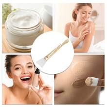 Smooth Spade Shape Facial Mask Brush 5.71" Length 1 Pc - Gold Tone - View 5