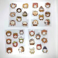 4pcs/Pack Creative Transparent PET Sticker Set, Student DIY Sticker For Water Bottle, Phone Case, Scrapbooking Material,Back To School,School Supplies