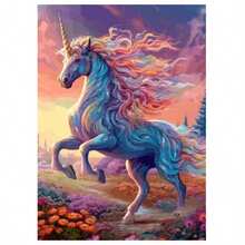 1 Pc Optional Frame Posters Wall Arts Rainbow Unicorn Painting Canvas Poster Magic Creature Wall Art Pictures For Living Room Bedroom Playroom Modern Home Decor Gift
