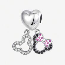 Disney 1 pieza Dije colgante de costura con acabado plateado apto para pulsera, collar, regalo para ocasiones festivas