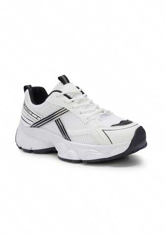 Women's Trainer With Lace In White Textile Mesh - Size US 5-10 / UK 3-8 / EU 36-41 - Ladies Stylish Lace Up Sneakers For Everyday Wear, Comfortable  Summer Shoes Ideal For Walking And Sporty Outfits