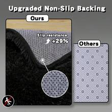 WISH TREE Area Rugs For Living Room, Fluffy Shaggy Rug Soft Carpets, Big Rugs For Bedroom Dorm Home Decor Aesthetic Halloween Christmas Decorations And Gifts - 黑色 - 查看 8