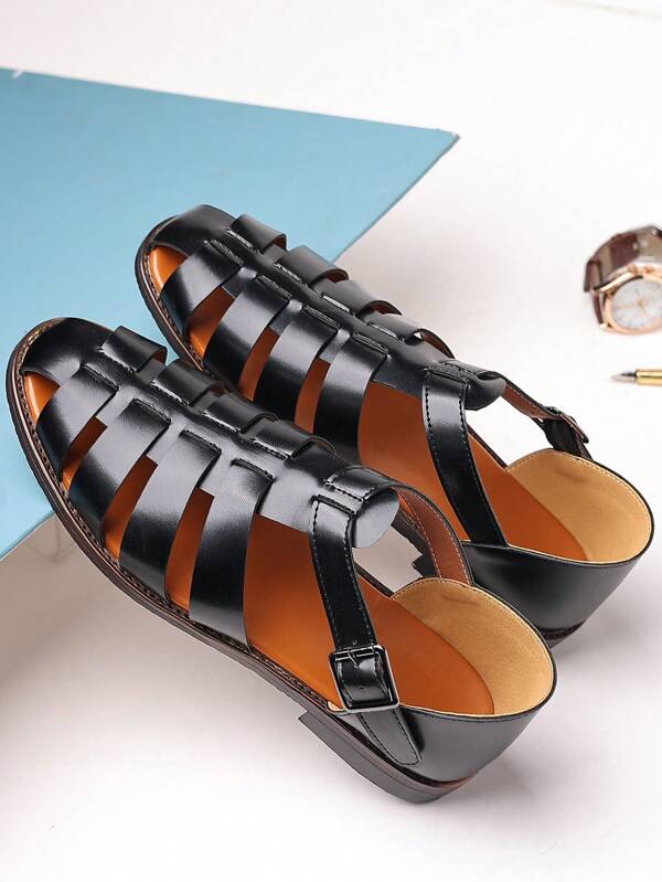 Sandalias casuales de verano para hombres de talla grande, zapatos romanos de moda (Estilo 9985)
