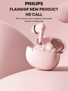 PHILIPS PHILIPS TAT2020 Minimalistische Bluetooth-Kopfhörer, semi-In-Ear, großer dynamischer Treiber, HIFI-Klangqualität, 360° Surround Sound, Super lange Akkulaufzeit, KI-Geräuschunterdrückung für Sprachanrufe, hochauflösendes Mikrofon, geringe Latenz für Gaming & Sport, kabellose Kopfhörer kompatibel mit Smartphones & Computern