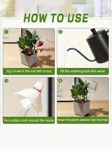 1pc Pink Tulip Plant Watering Balls, Self-Watering Bulbs, Automatic Devices Watering Globe For Plants, Self-Watering System Narrow Outlet For Prolonged Dropping, For Indoor Outdoor Potted Plants, Vacation Plant Care, Water Conservation Device - Multicolor - View 7