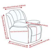 Juego de 4 fundas elásticas de cobertura total para sillón reclinable, funda protectora de tela gruesa para sillón mecedora y sofá - Multicolor - Ver 4