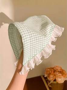 1 件儿童时尚简约格子头带，百搭野餐乡村风格可爱甜美发饰 - 彩色 - 查看 16