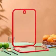 2pcs/Set Glass Cutting Board With Non-Slip Edges And Hanging Holes, Dishwasher Friendly Transparent Chopping Board, Suitable For Countertop, Food Prep And Serving