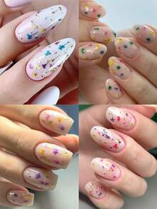 1 Box Mixed Color Floral Nail Art Decorations, Artificial Flower Design; Y2K Style Cute Petal Nail Decor, DIY Salon Accessories And Nail Supplies - Multicolor - View 10