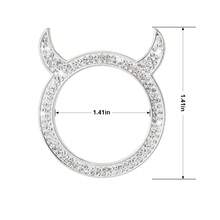 1 件汽车一键启动装饰圈小恶魔喇叭车内装饰畅销按钮启动盖/贴纸用于钥匙点火和旋钮 - A - 查看 8