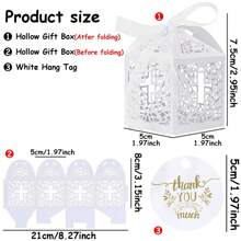6-24pcs Elegant White Hollow Cross Gift Box Laser-Cut Wedding Candy Box Wedding Baptism Favors Gift Box Decoration Baptism Gifts