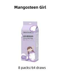 1/2/4/8 Packs Super Mini Wet Wipes, Portable Mini Wet Tissues, Essential For Students, Outdoor Wet Wipes, Cleaning Wet Tissues, Cute Wet Napkins