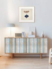 44.5*200cm壁纸卷，乙烯基材质可移除粘贴壁纸，适用于家居装饰，复古木纹图案，适用于卧室、客厅、厨房、书桌、衣柜 - C - 查看 6