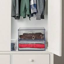 Clear Glossy Plastic Pull-Out Closet Drawer Large Size Adult Size - 1 - View 3