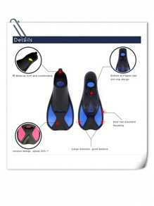 Pinne da snorkeling, pinne da nuoto da viaggio corte, adatte per snorkeling, immersioni, uomini e donne adulti, pinne da allenamento per giovani, accessori da spiaggia, accessori da piscina