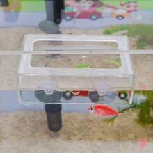 1pc Aquarium Fish Tank Feeder, Transparent Suspended Fixed Fish Feeder, Prevent Food Scattering, Protect Water Quality, Suction Cup Feeding Ring, Suitable For Goldfish, Clownfish, Carp, Tropical Fish, And Other Fish, Aquarium Supplies