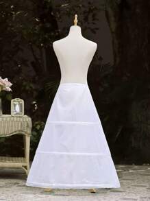1 Stück Weiß 3-lagiger Stahl Reifrock Krinoline Unterrock für Frauen, flauschiger Tüll Unterrock geeignet für Brautkleid, Abendkleid, Lolita-Stil, Tanzrock