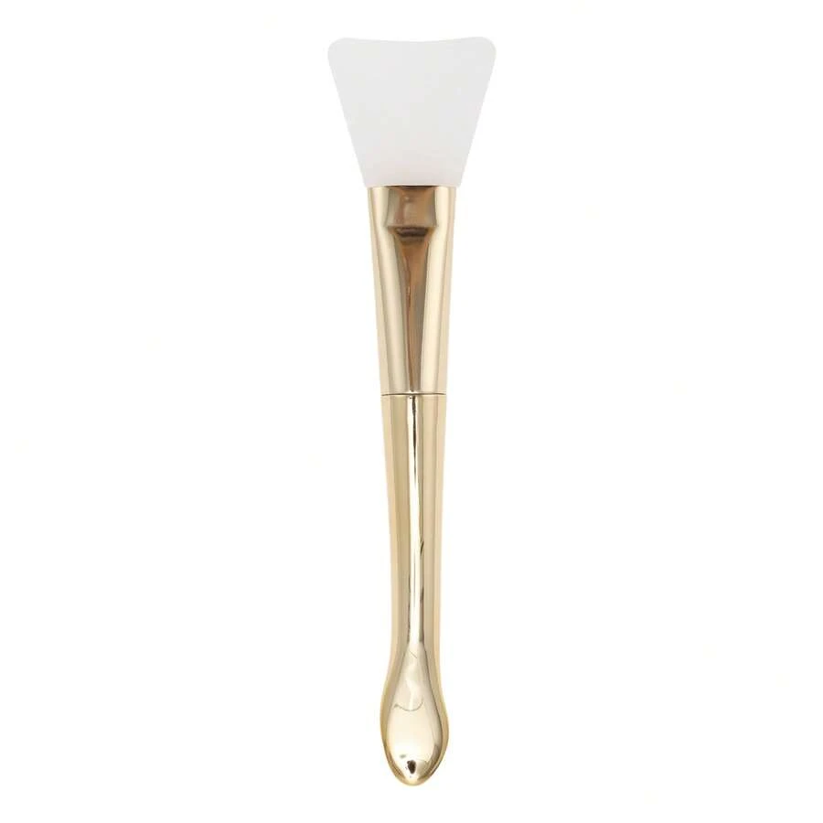 Smooth Spade Shape Facial Mask Brush 5.71" Length 1 Pc - Gold Tone - View 1