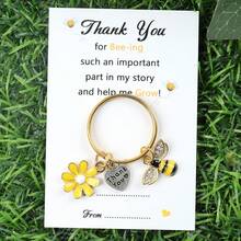 1 buc breloc cu tematică de albine, carte de mulțumire pentru profesori, perfectă pentru ziua de naștere, nuntă, Ziua Profesorului și cadouri de absolvire, cu jeton de îmbrățișare și design de albină, accesorii auto pentru înapoi la școală, farmec geantă, rucsac pentru școală, drăguț gotic Y2k - Multicolor - Vizualizare 8