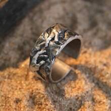 1 pieza Anillo sello de la mano de Dios para hombre, anillo de nudillo con arte de pintura vintage minimalista, anillo de dedo de alta gama y moda, apropiado para uso diario