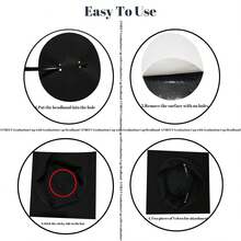 Graduation Cap Headband Secures Your Grad Cap Upgrade Insert Hairstyle Hat Accessories Hairband For Graduates Gift - Square Black - View 2