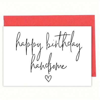 1PC Boyfriend Birthday Card, Husband Birthday Card, Birthday Card For Him, Happy Birthday Handsome Card, Gift For Boyfriend, Husbend