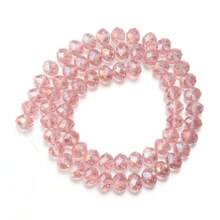 1 pieza Abalorios de cristal de ábaco facetado redondo en color AB, multicolor, de varios tamaños 3/4/6/8/10mm, suministros versátiles para manualidades de joyería, aptos para pulsera, collar, joyería, colgante, llavero