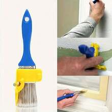 1 件套多功能边缘绘画刷套装，无需电池的手动绘画工具，塑料手持式透明切割油漆刷，带木柄，适用于装饰墙壁、天花板、窗框和狭窄表面 - 彩色 - 查看 8