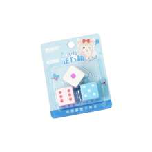 3pcs/Set Kukumi Dice Shaped Erasers, Funny Stationery, School Office Party Game Souvenirs, Student Prize Treasure Box, Back To School Gifts, Gambling Game Rewards, Clean & Smudge-Free Correction Tool For Exams, Drawing, Writing