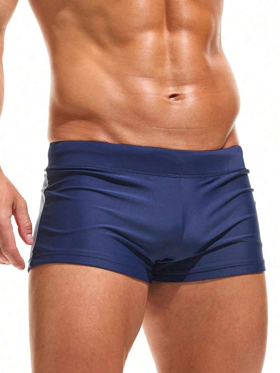 Taddlee Men Swimwear Swimsuits Flower Print Surf Board Boxer Shorts Trunks Long - 藍色 - 查看 1