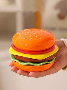 1 juego/6 piezas Platos elegantes con forma de hamburguesa para salsas, platos creativos y estéticos para acompañamientos de patatas fritas, bandejas para caramelos y chocolates, adecuados para la decoración del hogar, la sala de estar, la cocina del restaurante, platos de postre, regalo - Multicolor - Ver 4
