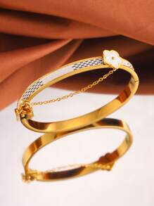 1 pieza Pulsera vintage de acero inoxidable, accesorio de moda perfecto para cualquier ocasión para familiares/amigos/seres queridos