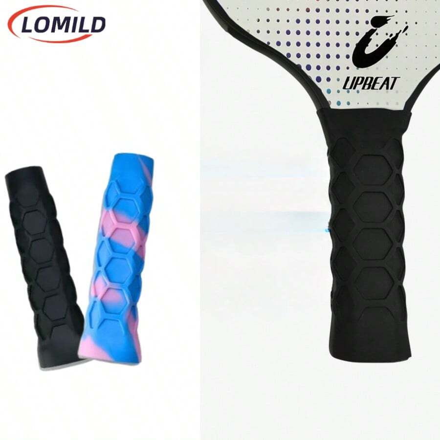 1pc LOMILD Silicone Grip Tape For Pickleball, Beach Tennis Paddle, Durable Replacement Handle Wrap, Enhances Grip - Multicolor - View 1