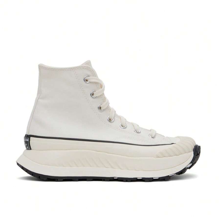 CONVERSE A01682C - Fashion Versatile High-Top Thick Sole Canvas Sneakers - White - View 1